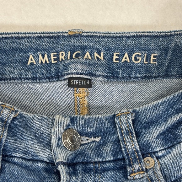 American Eagle Mom Jeans Womens 2 High Rise Distressed Straight Leg - Picture 4 of 11
